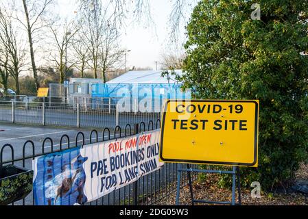 Clitheroe, Lancashire, Regno Unito. 7 Dic 2020. Il sito di test Covid-19, Clitheroe, Lancashire. Credito UK: John Eveson/Alamy Live News Foto Stock