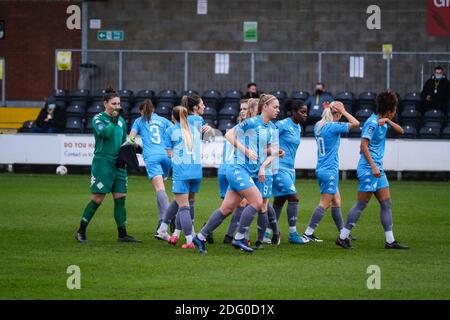 Dartford, Regno Unito. 06 dicembre 2020. Team Huddle durante la partita fa Women's Championship tra London City Lionesses e Coventry United. Sam Mallia Credit: SPP Sport Press Photo. /Alamy Live News Foto Stock