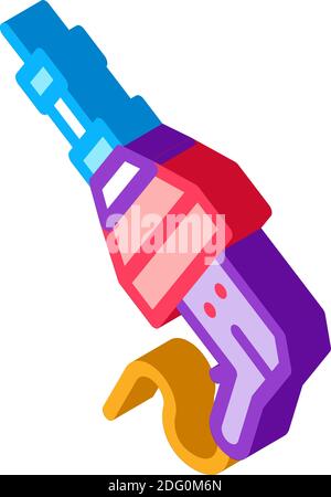 scaricare la pulizia dell'attrezzo elettrico icona isometrica illustrazione vettoriale Illustrazione Vettoriale