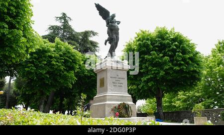 Monumento commemorativo di guerra a Cortona, provincia di Arezzo, Toscana, Italia. Foto Stock