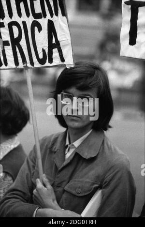 Protesta contro l'apartheid in Sud Africa, Londra, Regno Unito, 1971 Foto Stock