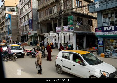 Thamel Street Kathmandu Foto Stock