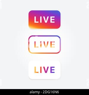 Video Stream icona Live Illustrazione vettoriale. Illustrazione vettoriale Illustrazione Vettoriale