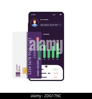 Telefono e finace app Illustrazione Vettoriale