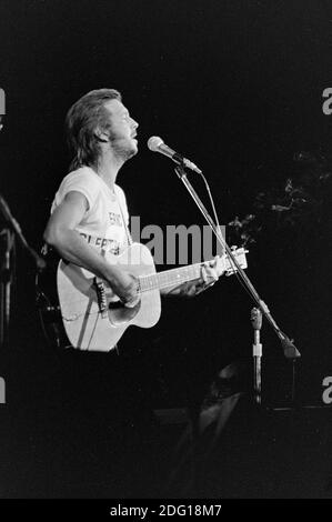 Eric Clapton si esibisce a Columbus, Ohio, il 4 luglio 1974 Foto Stock