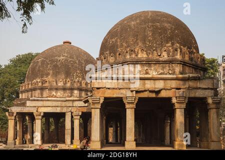 India, Delhi, Hauz Khas, Tuglaq Tombe Foto Stock