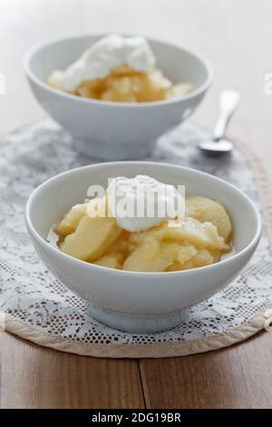 Composta di mele Foto Stock