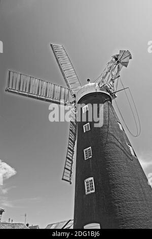 Burgh-le-Marsh cinque navigato Windmill, Lincolnshire, Regno Unito Foto Stock