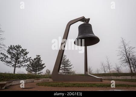 La campana è stata inaugurata nella cerimonia di apertura del 2012 a Londra nel Queen Elizabeth Olympic Park di Londra, Inghilterra, Regno Unito, Europa. 2020 Foto Stock