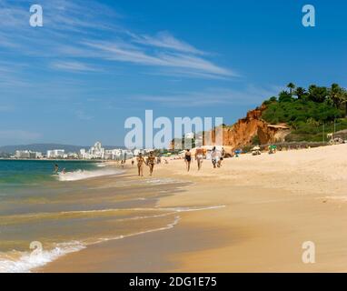 La spiaggia di praia do Garrao, vicino a vale do Lobo, l'Algarve, Portogallo Foto Stock