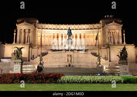 Monumento nazionale di Vittorio Emanuele II a Roma Foto Stock