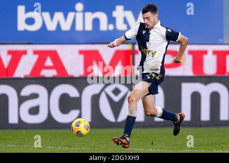 Genova, Italia. 06 dicembre 2020. Alex Ferrari (UC Sampdoria) durante UC Sampdoria vs AC Milan, Serie calcistica italiana A match a Genova, Italy, December 06 2020 Credit: Independent Photo Agency/Alamy Live News Foto Stock