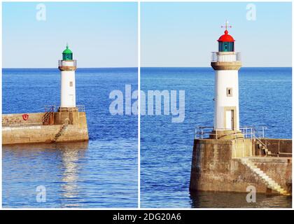 Piccolo porto turistico di Belle Ile en Mer in Bretagna, Francia Foto Stock