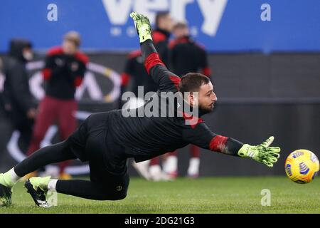 Gianluigi DONNARUMMA (AC Milan) si scalda prima della partita durante UC Sampdoria vs AC Milan, Calcio italiano seri - Photo .LM/Francesco Scaccianoce Foto Stock