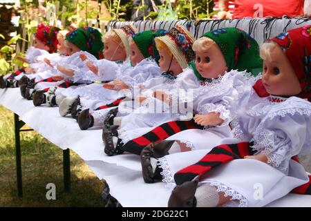 Bambole ricordo di Maramures, Romania Foto Stock