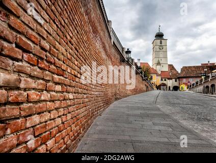 Torre del Consiglio, Sibiu Hermannstadt, Romania Foto Stock