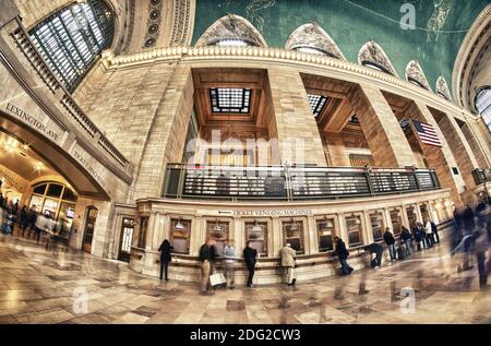 NEW YORK CITY - MAR 18: Interno della Grand Central Station il 18 marzo 2011 a New York City, New York. Il terminal è il più grande tr Foto Stock