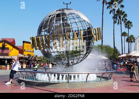 Vista ravvicinata degli Universal Studios di Hollywood a Los Angeles. STATI UNITI. Foto Stock