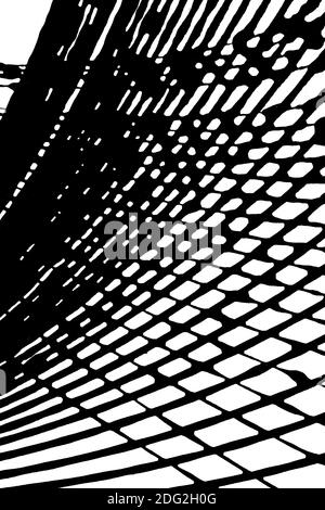 Oscillazione pendolo - Abstract sfondo geometrico. Immagine raster in bianco e nero Foto Stock
