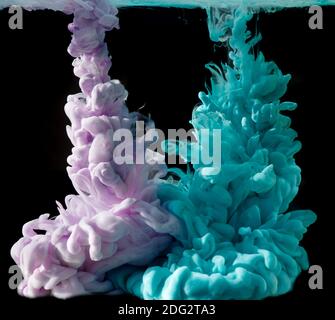 inchiostri in acqua, colore sfondo astratto Foto Stock