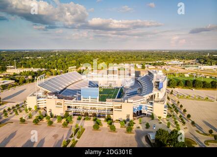 Lexington, Kentucky, 25 luglio 2020: Veduta aerea dello stadio di calcio Kroger Field della University of Kentucky a Lexington, Kentucky Foto Stock