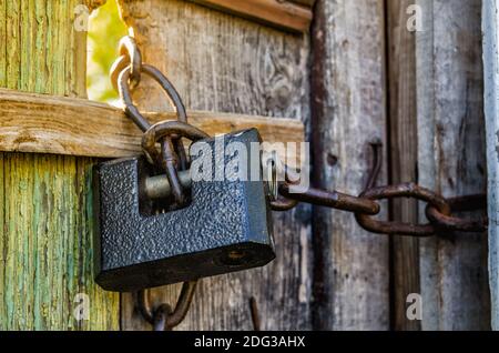 Vecchio lucchetto Foto Stock