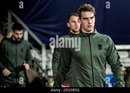 Aarhus, Danimarca. 07 dicembre 2020. Jesper Lindstrom (18) di Broendby SE visto durante la partita 3F Superliga tra Aarhus GF e Broendby IF a Ceres Park ad Aarhus. (Photo Credit: Gonzales Photo/Alamy Live News Foto Stock