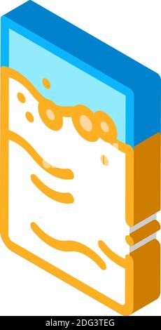 illustrazione vettoriale dell'icona isometrica del liquido madre colostro Illustrazione Vettoriale