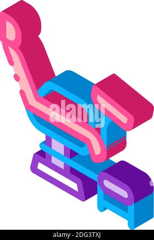 icona isometrica generica della sedia colore dell'illustrazione vettoriale Illustrazione Vettoriale