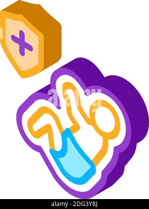 nato in camicia icona isometrica illustrazione vettoriale Illustrazione Vettoriale