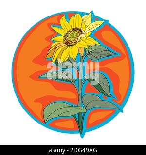 Clip art girasole Foto Stock