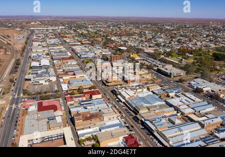 La città mineraria dell'entroterra di Broken Hill nell'estremo ovest del nuovo Galles del Sud, Australia. Foto Stock