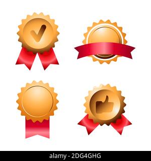 Immagine vettoriale del badge di controllo qualità Illustrazione Vettoriale