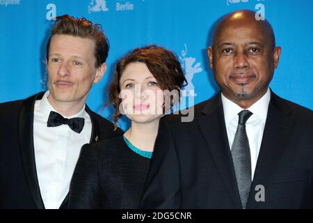 Alexander Scheer, Hannah Steele e Raoul Peck frequentano la Young Karl Marx Photocall durante il Settimo Festival Internazionale del Cinema di Berlino (Berlinale) a Berlino, Germania, il 12 febbraio 2017. Foto di Aurore Marechal/ABACAPRESS.COM Foto Stock