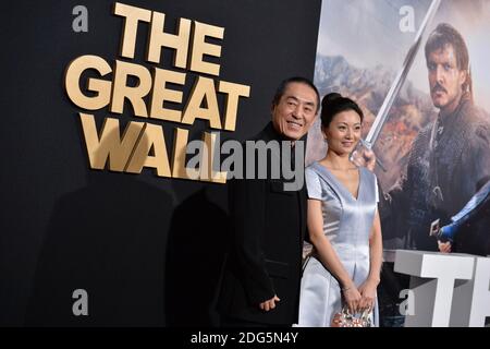 Zhang Yimou partecipa alla prima di Universal Pictures 'la Grande Muraglia' al TCL Chinese Theatre IMAX il 15 febbraio 2017 a Los Angeles, CA, USA. Foto di Lionel Hahn/ABACAPRESS.COM Foto Stock