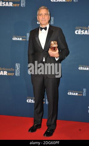 George Clooney durante la 42° edizione del Cesar Cinema Awards tenutosi presso la Salle Pleyel di Parigi, Francia, il 24 febbraio 2017. Foto di Alban Wyters/ABACAPRESS.COM Foto Stock