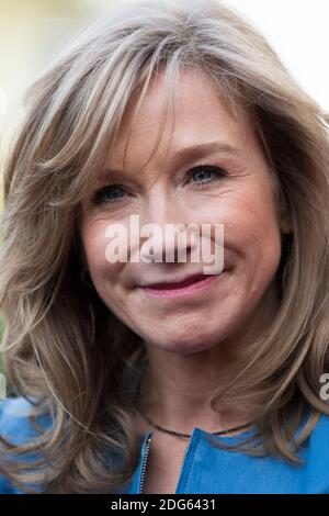 Il presidente dell'Euro Disney Catherine Powell durante una cerimonia in occasione del 25° anniversario del Disneyland Paris Resort a Chessy, ad est di Parigi, Francia, il 25 febbraio 2017. Foto di Kamil Zihnioglu/piscina/ABACAPRESS.COM Foto Stock