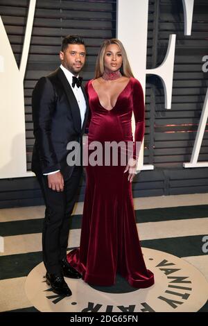 Russell Wilson e Ciara arrivano al Vanity Fair Oscar Party a Beverly Hills, Los Angeles, CA, USA, 26 febbraio 2017. Foto di David Niviere/ABACAPRESS.COM Foto Stock