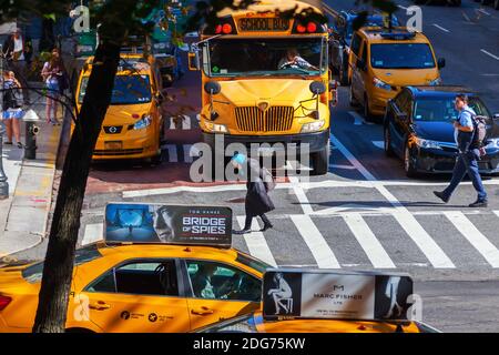 Scena di strada a Manhattan NYC Foto Stock