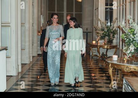 Catherine, Duchessa di Cambridge e William Duc di Cambridge con Anne Llewellyn, la moglie dell'Ambasciatore di sua Maestà in Francia, Edward Llewellyn, partecipano ad una cena ospitata dall'Ambasciatore di sua Maestà in Francia, il 17 marzo 2017 a Parigi, Francia. Foto di Laurent Vu/ piscina / ABACAPRESS.COM Foto Stock