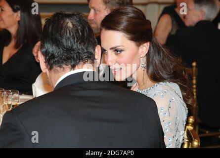 L'attore francese Jean Reno e Catherine Duchess di Cambridge partecipano a una cena ospitata dall'Ambasciatore di sua Maestà in Francia il 17 marzo 2017 a Parigi, Francia. Foto di Laurent Vu/ piscina / ABACAPRESS.COM Foto Stock