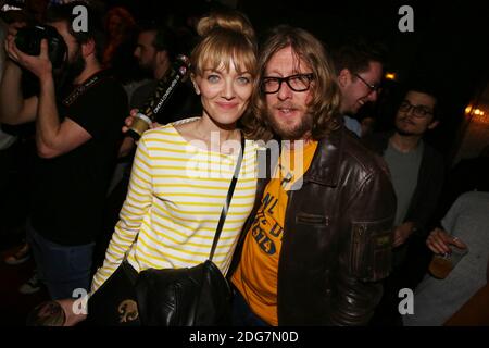 Esclusiva - Maya Lauque e suo marito partecipano alla festa del 7° anniversario dell'autobus Palladium, tenutasi a Bus Palladium a Parigi, Francia il 30 marzo 2017. Foto di Jerome Domine/ABACAPRESS.COM Foto Stock