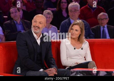 Franck Leboeuf e Christine Lemler al programma televisivo Vivement Dimanche il 14 marzo 2017 a Parigi, Francia. Foto di Max Colin/ABACAPRESS.COM Foto Stock