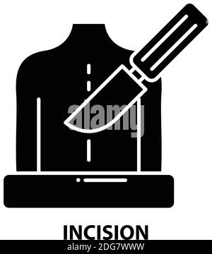 icona incisione, segno vettoriale nero con tratti modificabili, illustrazione del concetto Illustrazione Vettoriale