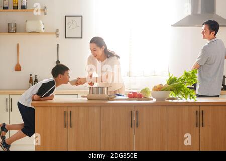 La mia cucina in cucina Foto Stock