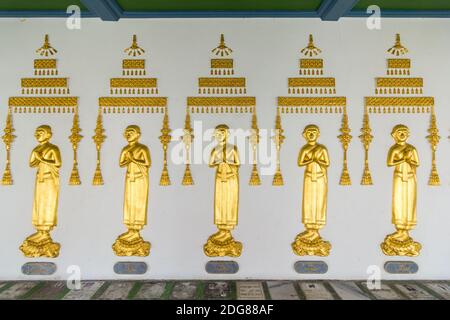 All'interno del Wat Borom Newat Grounds a Bangkok, Thailandia Foto Stock