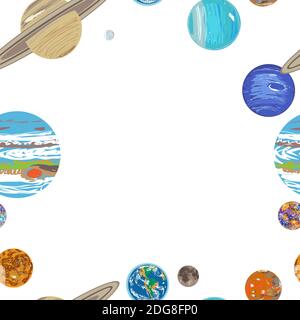 Sistema solare doodle modello Foto Stock