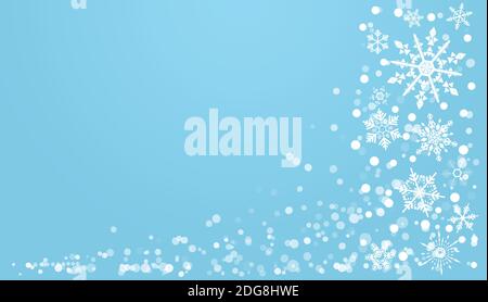 Sfondo per i saluti di Natale. Un design elegante con neve e fiocchi di neve essenziali per poster, carte e arte di Capodanno Illustrazione Vettoriale