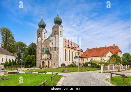 Basilica di San Margareth in Abbazia di Baumburg, Altenmarkt an der Alz, Baviera, Germania Foto Stock