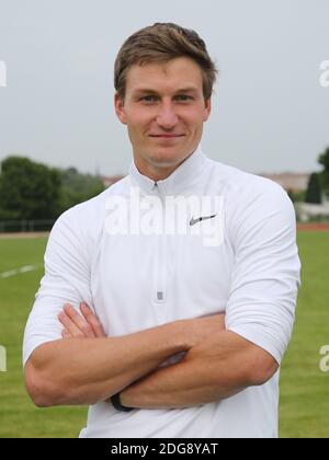 Campione olimpico 2016 lanciatore di javelin Thomas RÃ¶hler (LC Jena) Foto Stock